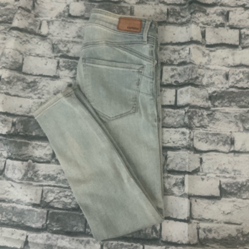 Express Light Blue Cropped Skinny Jeans~